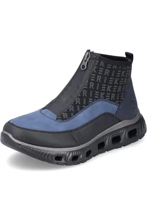 Rieker Donna Sneaker M6052, Signora Sneaker Alte,Scarpe Sportive,Scarpe da Ginnastica Alta,Taglio Medio,Nero (Schwarz Kombi / 00),37 EU / 4 UK