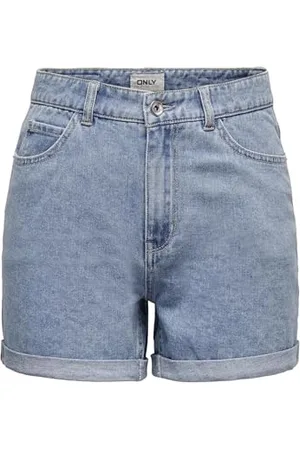ONLY Shorts Donna Vita Alta 5 Tasche Bottone Zip Bermuda Corti, Colore: , Taglia:L