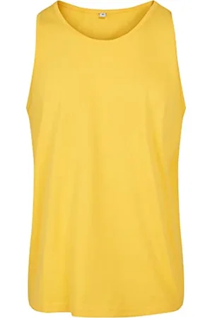 Build Your Brand Basic Tank Canotta, (Taxi Yellow), 5XL Uomo