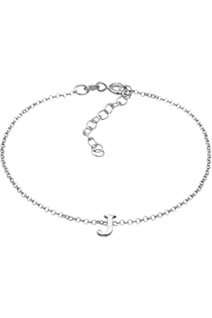 Elli Bracciale Donne Ciondolo Lettera J di base in sterlino 925