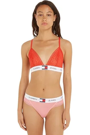 Tommy Hilfiger Reggiseno a Triangolo Donna Unlined Elasticizzato, (Hot Heat), M