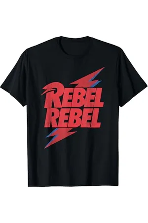 David Bowie Music Rock Distressed Rebel rebel Maglietta