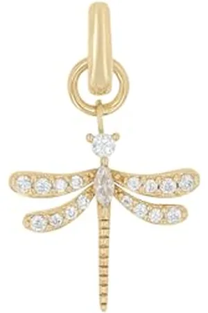 Amor Charm in Argento Sterling 925, con zirconi sintetici, 2,3 cm, bianco, libellula, in confezione regalo, 2038524