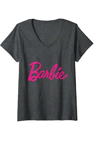Barbie Maglietta , logo ufficiale , vari colori Maglietta con Collo a V