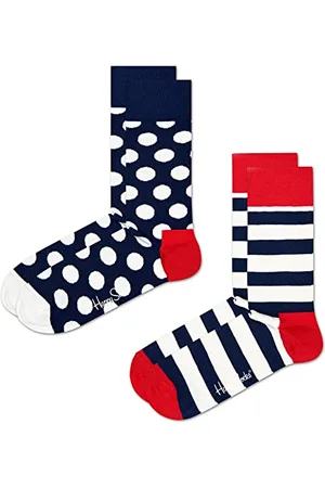Happy Socks Calzini colorati e divertenti 2-Pack Classic Big Dot Socks Taglia 36-40