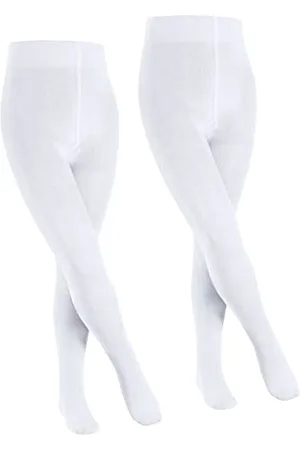 Falke Family Multipack K Ti cotone tinta unita confezione di 2 pezzi, Collant Unisex - Bambini, , 134-146