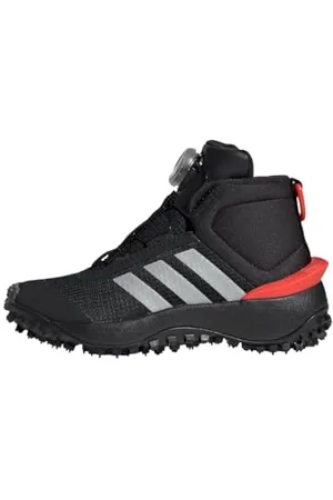 adidas Fortatrail Shoes Kids, Scarpe da Corsa, Core Black/Silver/Red, 29 EU