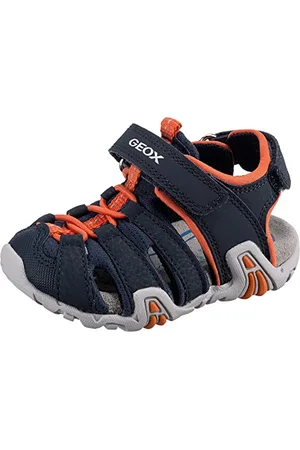 Geox B Sandal Kraze A, Sandali Bambini e ragazzi, Blu/Arancione (Navy/Orange), 20 EU