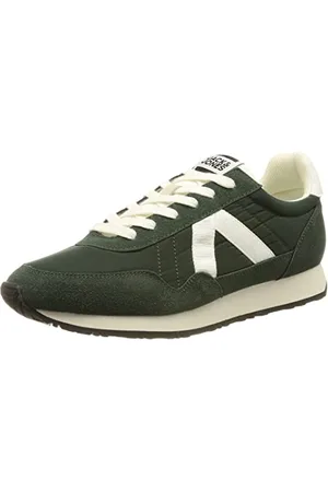 JACK & JONES Jfwhawker Mesh Combo, Scarpe da Ginnastica Uomo, Marshmallow con Dettagli Verdi da Trekking, 41 EU