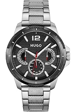 HUGO BOSS Orologio Analogico Multifunzione al Quarzo da Uomo Collezione #SPORT con Cinturino in Acciaio Inossidabile Argentato - 1530195