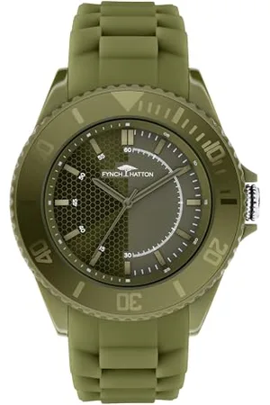 Fynch-Hatton Orologio Analogico al Quarzo Uomo con Cinturino in Silicone FHT-0019-PQ