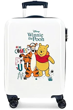Disney Pepe Jeans Winnie The Pooh Valigia da cabina bianca 38 x 55 x 20 cm Rigida ABS Chiusura a combinazione laterale 34 L 2 kg 4 ruote doppie