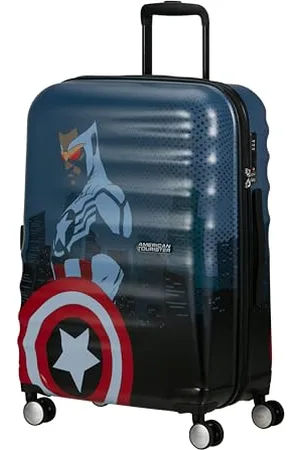 American Tourister Marvel Legends FL - Spinner M Suitcase, 67 cm, 64 L, (Captain America City)