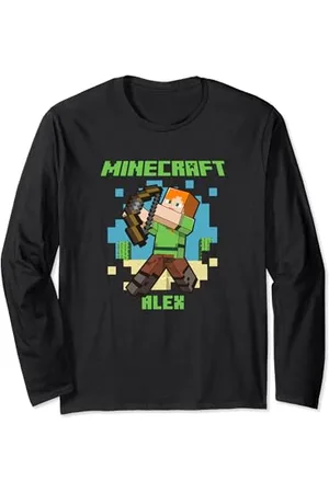 Minecraft Alex With Bow Taking Aim Maglia a Manica