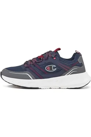 Champion Warrior Low, Sneakers Uomo, Blu Marino/Rosso/Grigio Scuro (BS504), 45.5 EU
