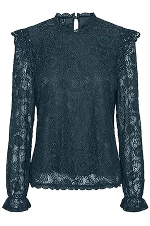 Pieces® Pcolline LS Lace Top Noos BC Camicia da Donna, , M