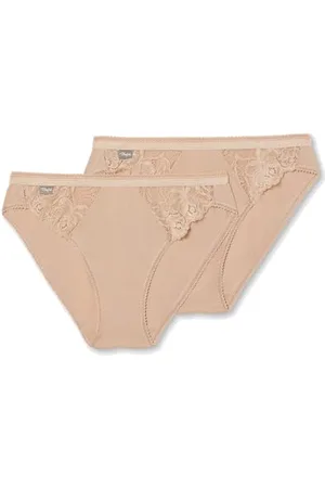 Playtex Slip Mini Cotone & Pizzo Donna x2, Skin , M