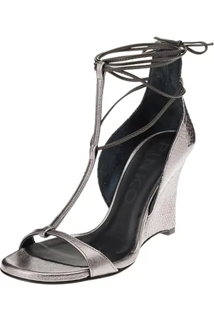 Pinko Block Sandalo Lamina Rettile Zeppa Donna, ZZI_Canna FUCILE Free, 39 EU