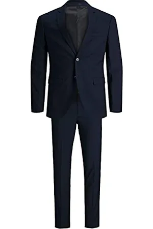 JACK & JONES Single Breasted Blazer And Tailored Trousers JPRFRANCO Super Slim Fit Suit Black 56 Black 56