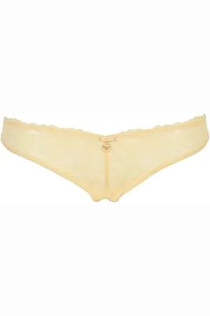 Emporio Armani Eternal Lace V-Brazilian Brief, Slip Donna, (Butter), S