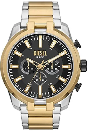 Diesel Orologio Split da uomo, movimento cronografo, cassa in acciaio inossidabile da 51 mm e bracciale in acciaio inossidabile, DZ4625