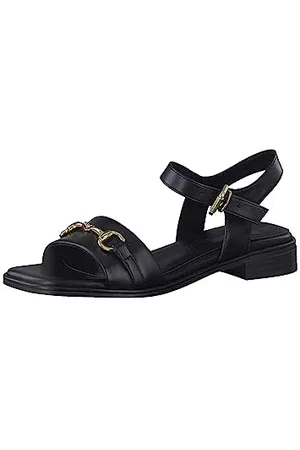 Marco Tozzi Damen 2-2-28100-20, Sandali Donna, Colore: Nero e Oro, 38 EU