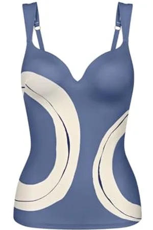Triumph Donna Summer Allure WP Tankini, Tankini Top, Blue Combination, 42/ D