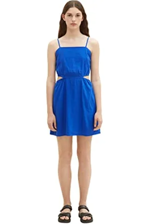 TOM TAILOR 1036611 Vestito, 14531-Shiny Royal, XS Donna