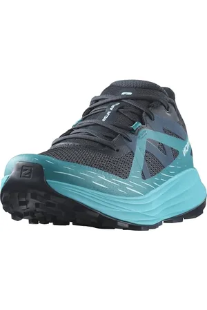 Salomon Ultra Flow Scarpe da Trail Running da Uomo, Comfort immediato, Ammortizzazione dalla strada ai trail, A prova di terreni misti, Carbon/Tahitian Tide/Deep Dive, 48 EU