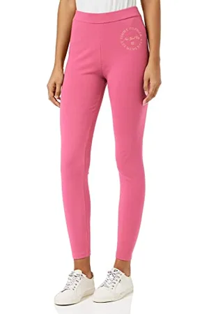 Tommy Hilfiger Slim Metallic ROUNDALL Legging WW0WW37418 Leggings, (Frosted Raspberry), M Donna