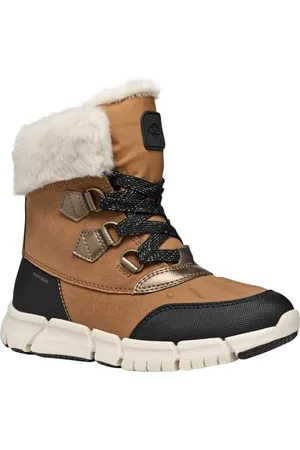Geox J FLEXYPER Girl B AB, Scarpone da Neve, Whisky/Black, 30 EU