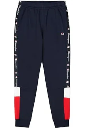 Champion Legacy Retro Sport (220335) -Soft Compact Poly Fleece Rib Cuff Pantaloni da Tuta, (NNY/CRD/Wht), XS Uomo