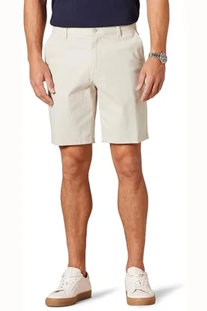 Amazon Pantaloncini Chino Elasticizzati e Aderenti da 23 cm Uomo, , 30W