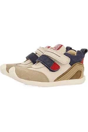 Gioseppo Stivaletti blu in pelle naturale con parti scamosciate in vari colori per bebé polana