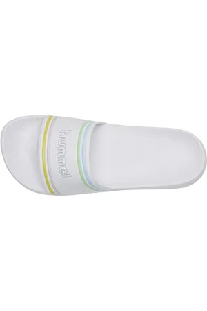 Hummel Scivolo per Piscina Retro, Sandali Unisex-Adulto, Bianco/Multicolore, 42 EU