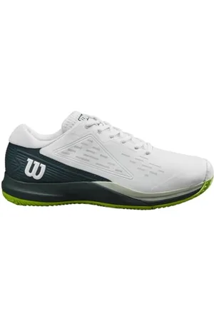 Wilson Rush PRO Ace Clay, Tennis Shoe Uomo, White/Ponderosa Pine/Jasmine Green, 44 2/3 EU