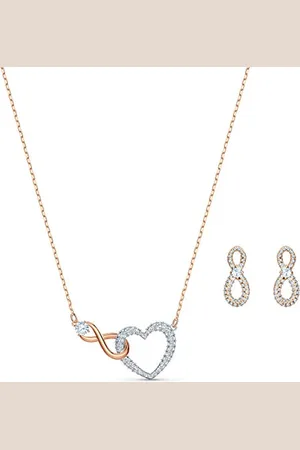 Swarovski Set Infinity Heart, , Mix di Placcature
