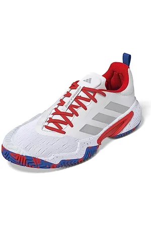 adidas Barricade M, Shoes-Low (Non Football) Uomo, Ftwr White/Silver Met./Bright Royal, 46 2/3 EU