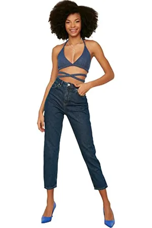 Trendyol Lacivert High Waist Mom Jeans, 40 da Donna