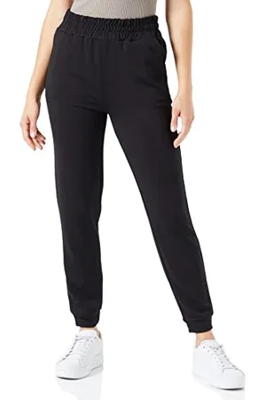Koton Melanj Patterned Jogger Sweatpants Elastic Waist Pocket Pantaloni Felpati, (999), L Donna