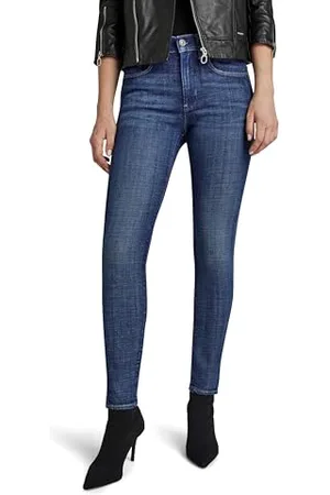 G-Star Donna Lhana Skinny Split Jeans, (faded blue copen D24356-D441-G318), 31W / 30L