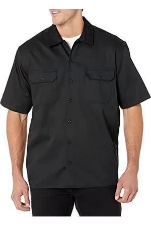 Amazon Camicia da Lavoro a Maniche Corte Antimacchia e Antipiega Uomo, , S