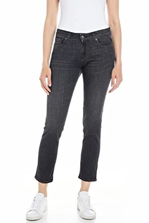 Replay Jeans Donna Faaby Slim Fit in Denim Comfort, Nero , W31 x L30