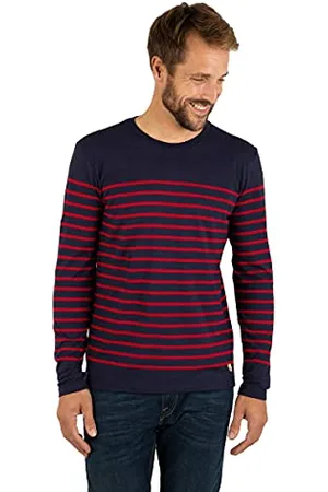 Armor.lux Armor Lux Marinière Port-Louis Héritage Homme Maglietta a Maniche Lunghe, (455 Navire/Braise 455), Large Uomo