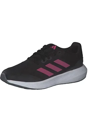 adidas RunFalcon 3 Lace Shoes, Scarpe da Corsa, Carbon Black/PULMAG/Grey Six, 28 EU