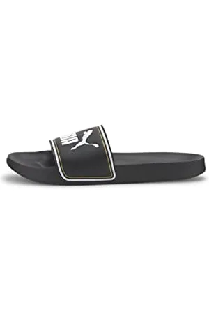 PUMA Leadcat FTR, Slide Sandal Unisex-Adulto, Black Team Gold White, 46 EU