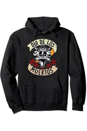LOONEY TUNES Dia De Los Muertos Daffy Duck Skulls Halloween Felpa con Cappuccio