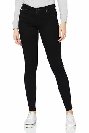Tommy Hilfiger Nora MR SKNY STBKS DW0DW09216 Pantaloni di Jeans, (Staten Black Stretch), 34W / 32L Donna