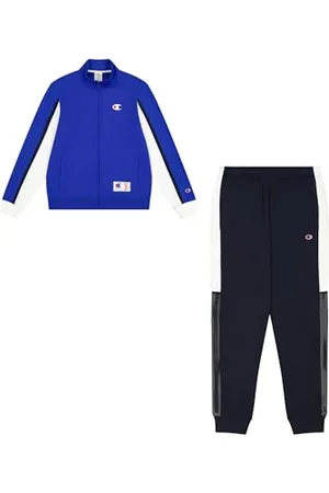 Champion Legacy Retro Sport (220338) -Soft Compact Powerblend Fleece High-Neck Tuta Sportiva, (BAI/NNY/Wht), XS Uomo