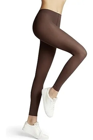 Falke Pure Matt 50 DEN W LE semicoprenti tinta unita 1 pezzo, Leggings Donna, (Brandy 5167) nuovo - ecologico, S-M